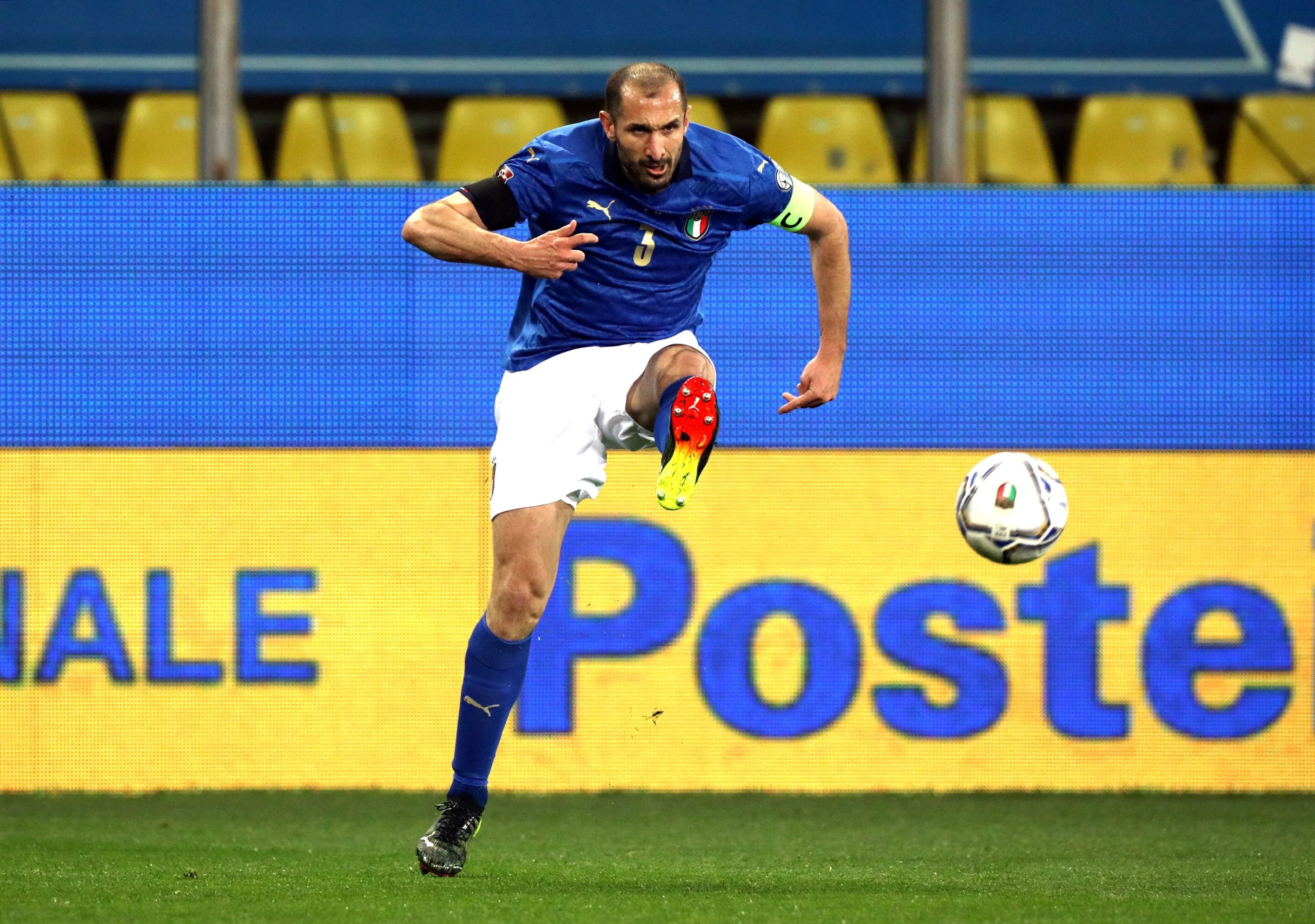 Nazionale, Chiellini raggiunge Pirlo al quinto posto all-time per presenze